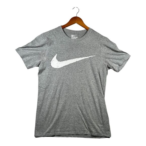 Men’s The Nike Gray White Running Yoga Gym Sports Tee Shirt Size M - Picture 1 of 4